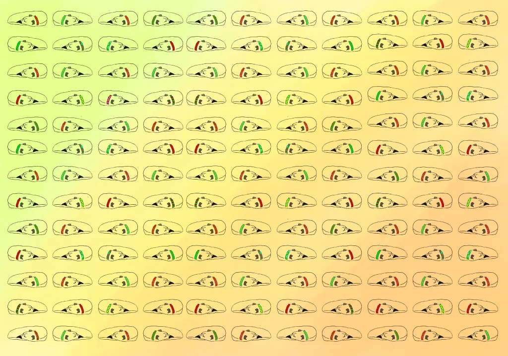 repeating pattern of a sleeping dog
