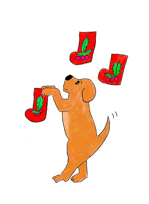 100 dog stocking gift tag 1