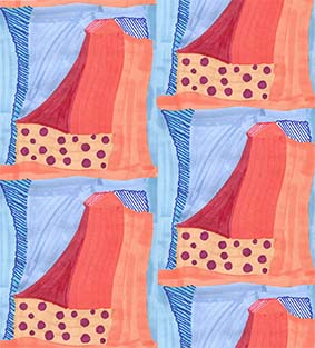Orange and blue abstract 2