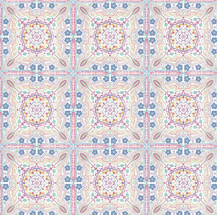 circular mandala floral motif