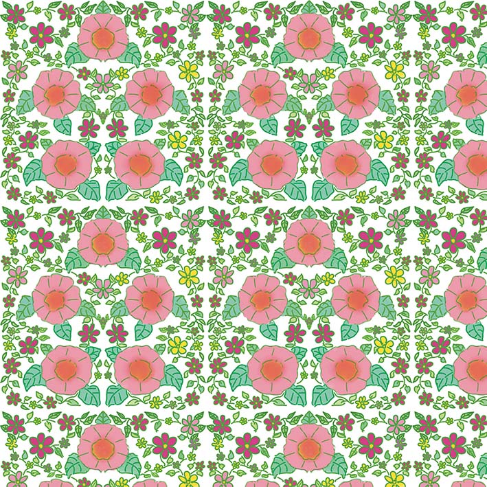 hibiscus greena nd pink colourway